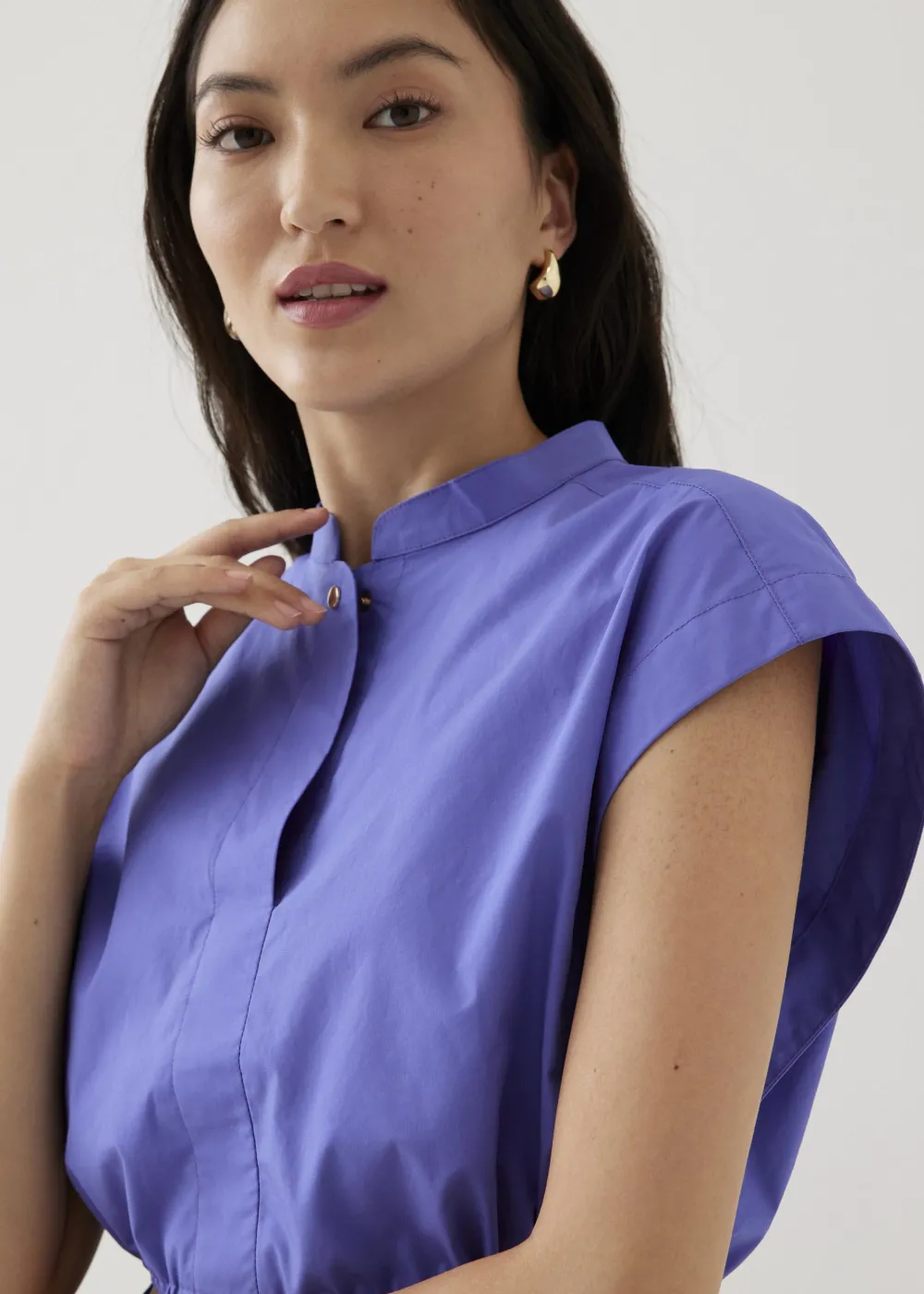 Love, Bonito Blouses & Shirts|Weekend*Xia Crop Mandarin Collar Top