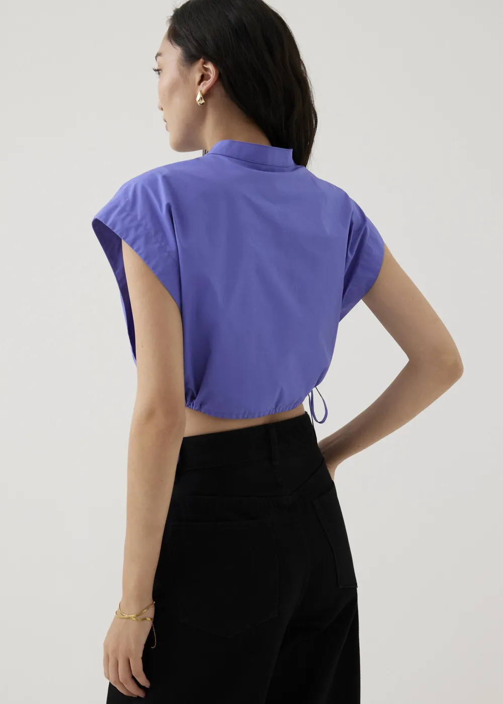 Love, Bonito Blouses & Shirts|Weekend*Xia Crop Mandarin Collar Top