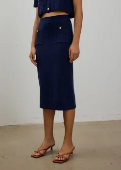 Love, Bonito Work|Skirts*Yoko Elastic Textured Knit Midi Skirt