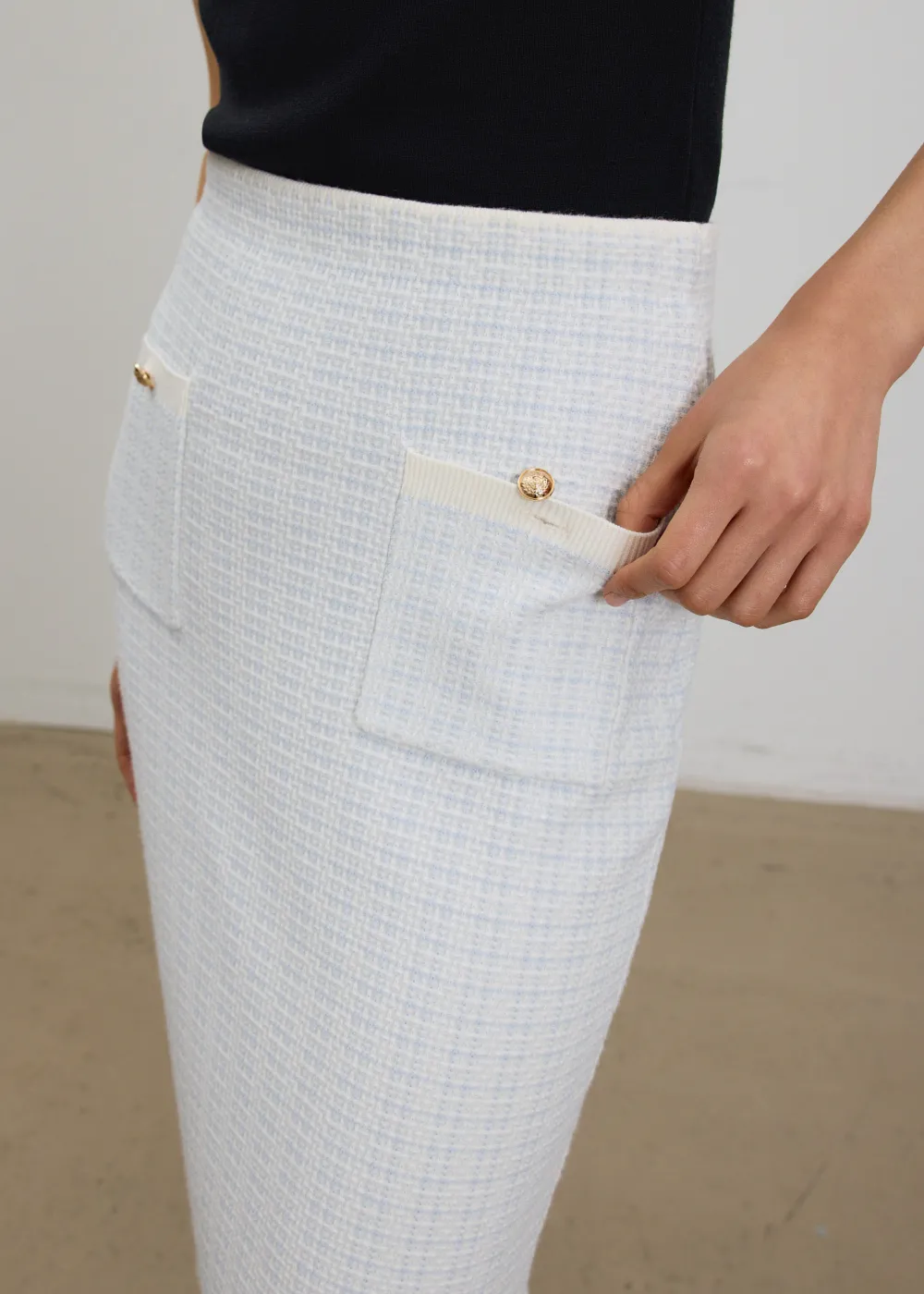 Love, Bonito Work|Skirts*Yoko Elastic Textured Knit Midi Skirt