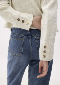 Love, Bonito Petite-Friendly|Work*Zanna Detachable Collar Tweed Jacket