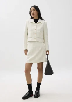 Love, Bonito Petite-Friendly|Work*Zanna Detachable Collar Tweed Jacket