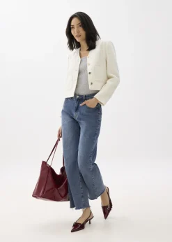 Love, Bonito Petite-Friendly|Work*Zanna Detachable Collar Tweed Jacket
