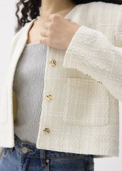 Love, Bonito Petite-Friendly|Work*Zanna Detachable Collar Tweed Jacket
