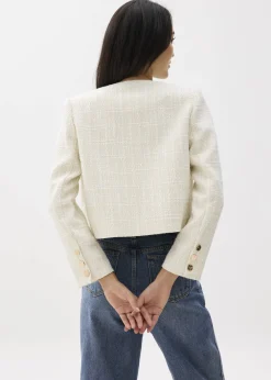 Love, Bonito Petite-Friendly|Work*Zanna Detachable Collar Tweed Jacket
