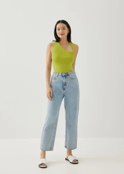 Love, Bonito Work Tops|Tanks & Camis*Zebbie Asymmetric Knit Tank Top