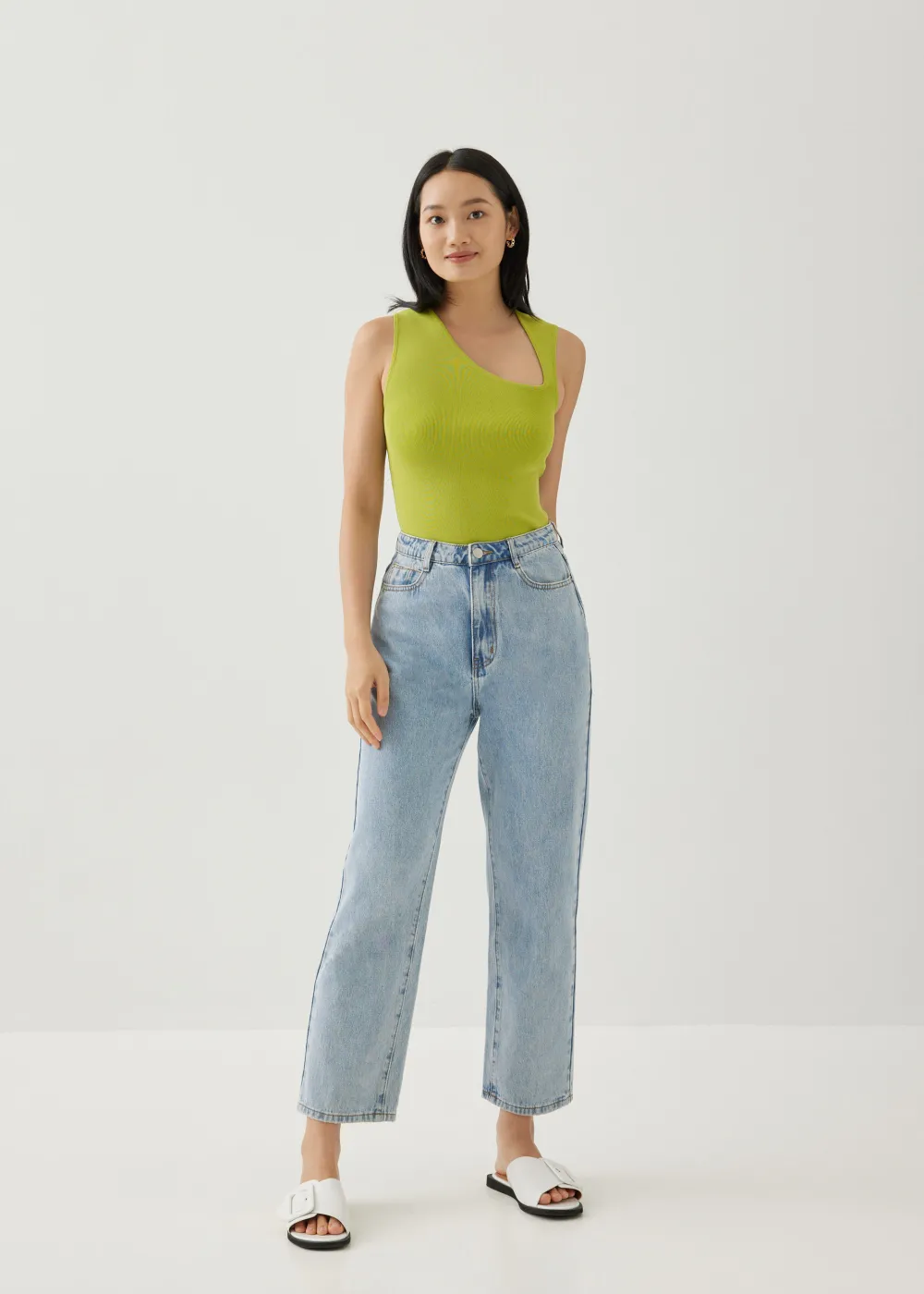 Love, Bonito Work Tops|Tanks & Camis*Zebbie Asymmetric Knit Tank Top