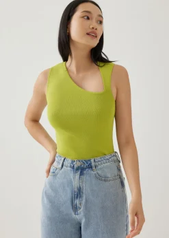 Love, Bonito Work Tops|Tanks & Camis*Zebbie Asymmetric Knit Tank Top