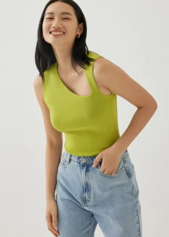 Love, Bonito Work Tops|Tanks & Camis*Zebbie Asymmetric Knit Tank Top
