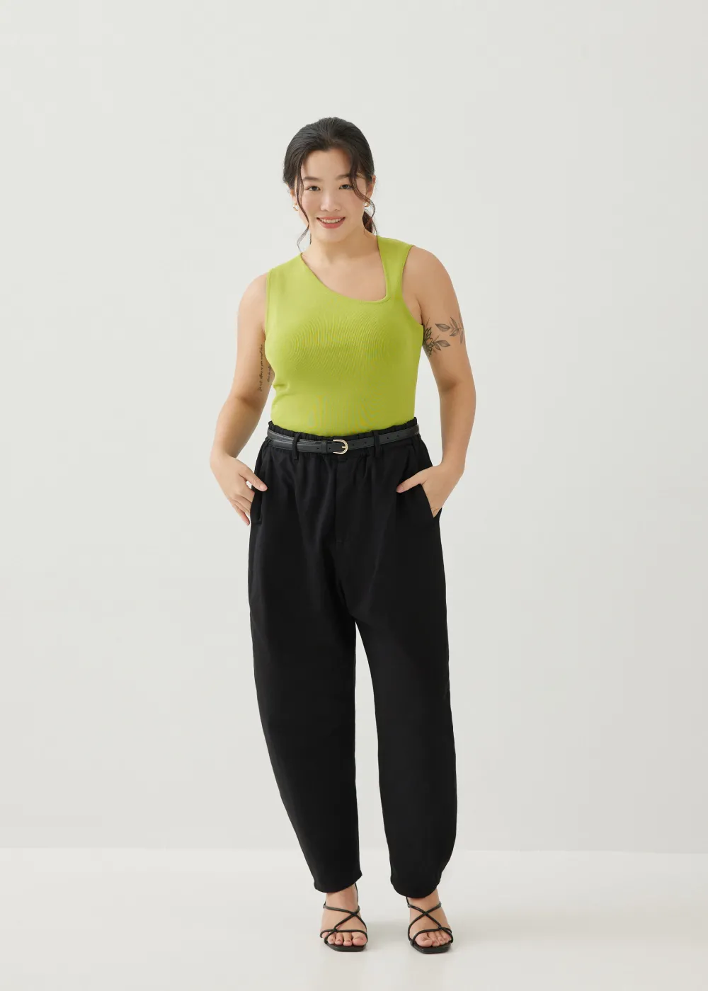 Love, Bonito Work Tops|Tanks & Camis*Zebbie Asymmetric Knit Tank Top