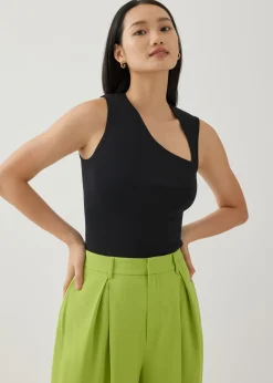 Love, Bonito Work Tops|Tanks & Camis*Zebbie Asymmetric Knit Tank Top