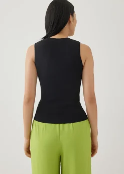 Love, Bonito Work Tops|Tanks & Camis*Zebbie Asymmetric Knit Tank Top