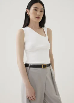 Love, Bonito Work Tops|Tanks & Camis*Zebbie Asymmetric Knit Tank Top
